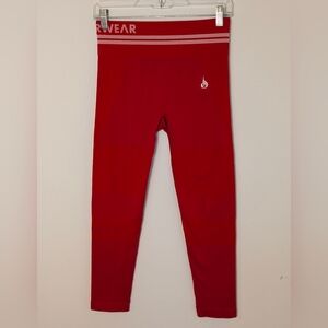 Ryderwear Staples Seamless Leggings in Red Marl Size M EUC Yoga Gym Activity